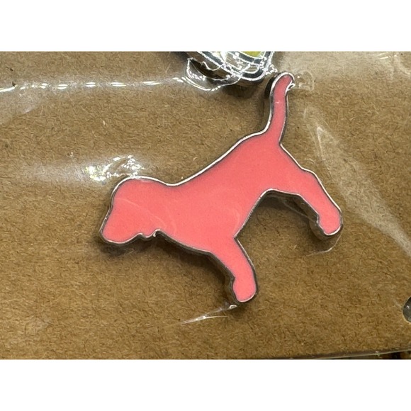 NEW PINK Victoria's Secret Limited Edition 4 Pins: Dog🐶 Pizza🍕 PINK Peach🍑 - Picture 5 of 9
